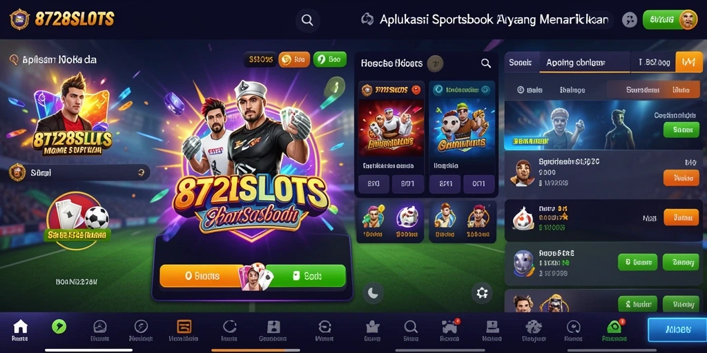 Tampilan gameplay seru dari aplikasi Sportsbook 8728SLOTS.