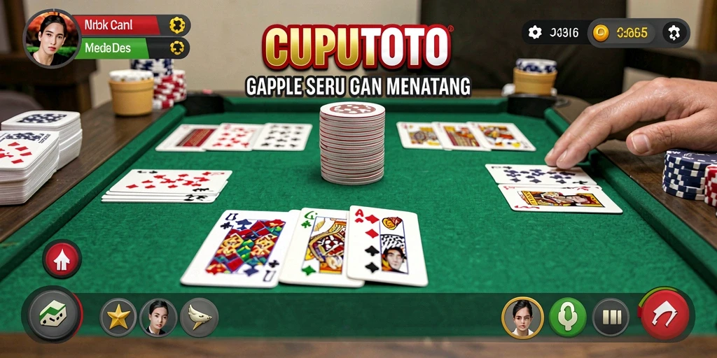 Tampilan gameplay Gaple yang seru di CUPUTOTO.