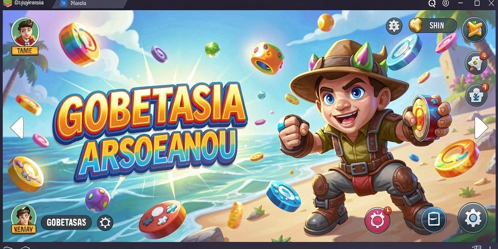 Tangkapan layar yang menunjukkan keseruan gameplay GOBETASIA di arena arcade.