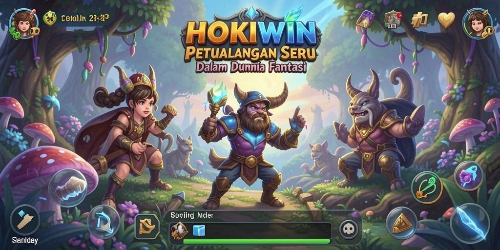 Gameplay seru HOKIWIN menampilkan aksi petualangan dan eksplorasi.