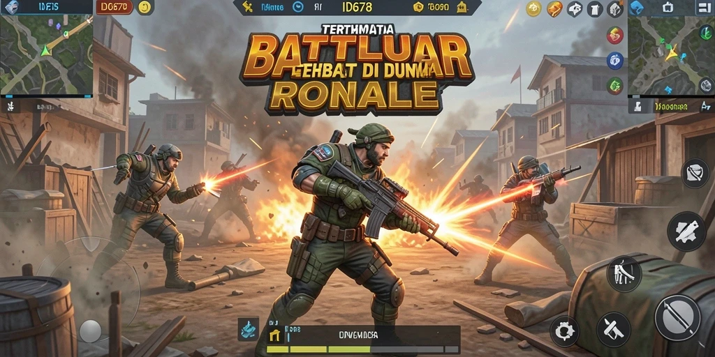Gameplay seru di ID678 dengan pertempuran melawan puluhan pemain.