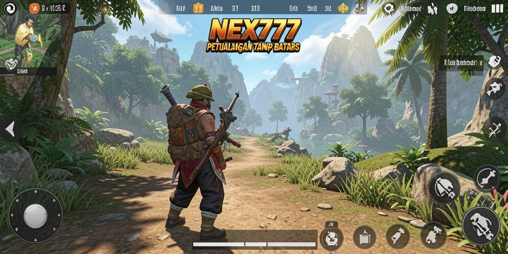 Tampilan gameplay NEX777 yang menakjubkan dalam dunia terbuka.