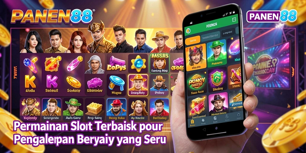 Tampilan gameplay Slot yang menarik dan penuh warna di PANEN88.